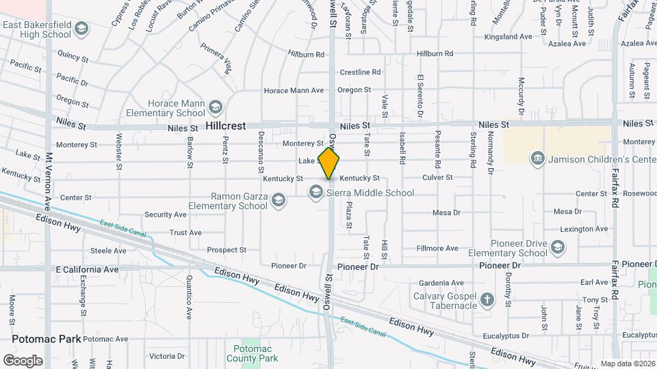 1020 Oswell St Map and Location Details