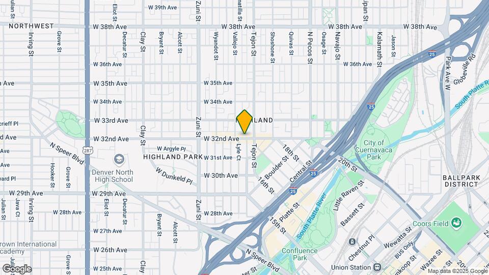 2103 W 32nd Ave Map and Location Details