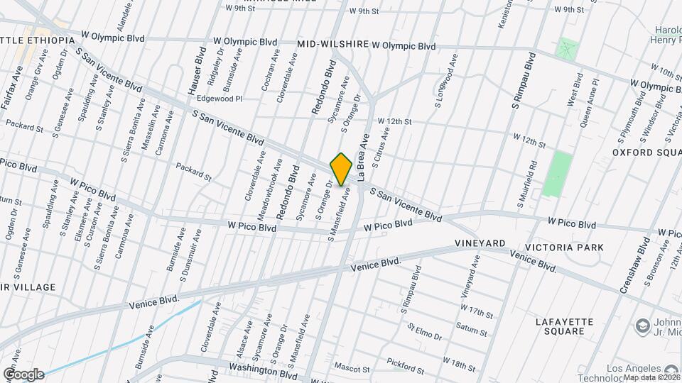 1319 S Mansfield Ave, Unit 1319 Mapa y Detalles de la Ubicación