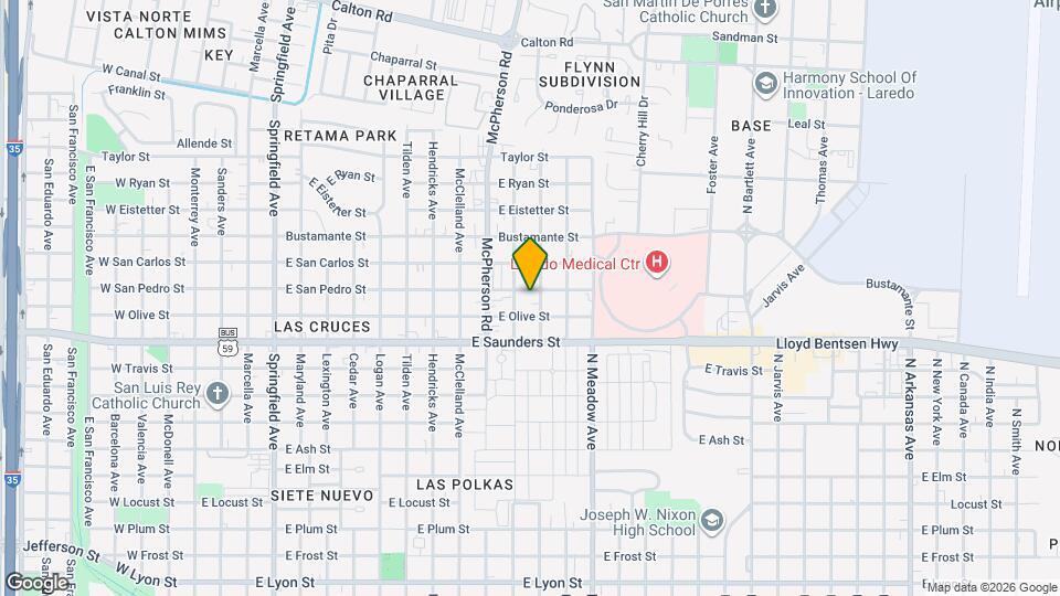 1315 E San Pedro St Map and Location Details