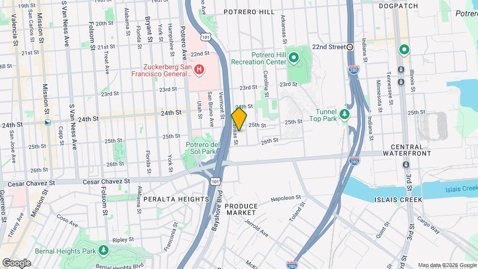 1417 Kansas St Map and Location Details