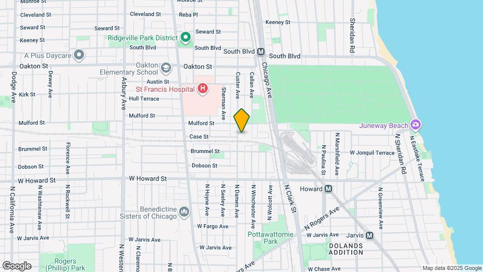 225 Custer Ave Mapa y Detalles de la Ubicación