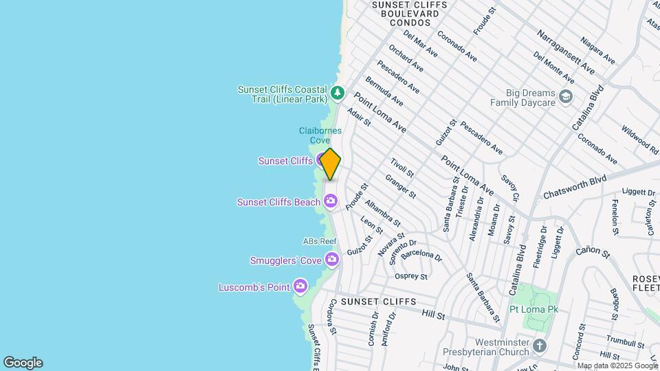 1153 Sunset Cliffs Blvd Mapa y Detalles de la Ubicación