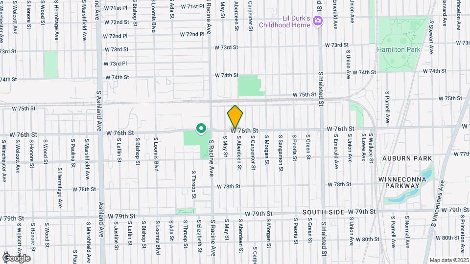 7600 S Aberdeen St Map and Location Details
