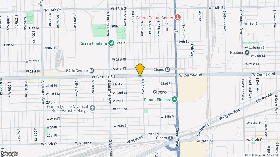 5017-5021 W Cermak Rd Mapa y Detalles de la Ubicación