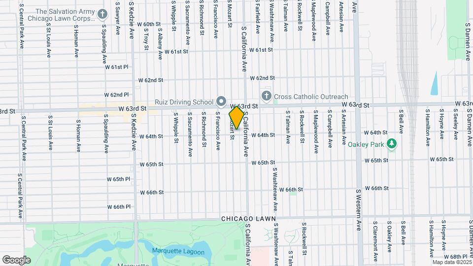 6357 S Mozart St Map and Location Details