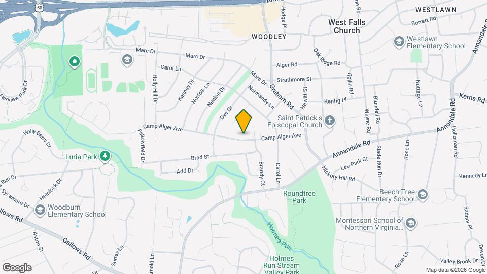 7304 Camp Alger Ave Map and Location Details