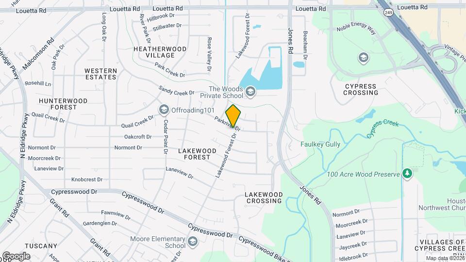 11703 Parkriver Dr Map and Location Details