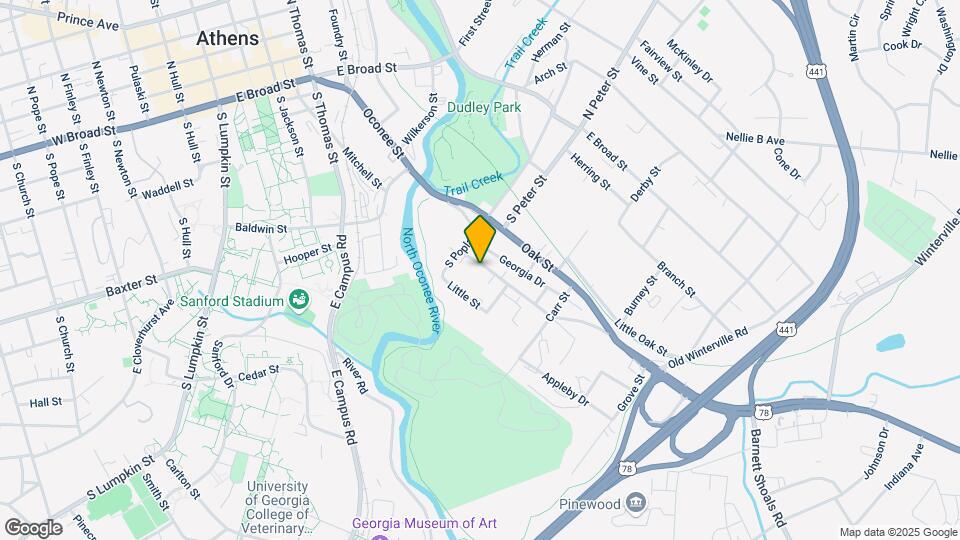 824 Oconee St Map and Location Details
