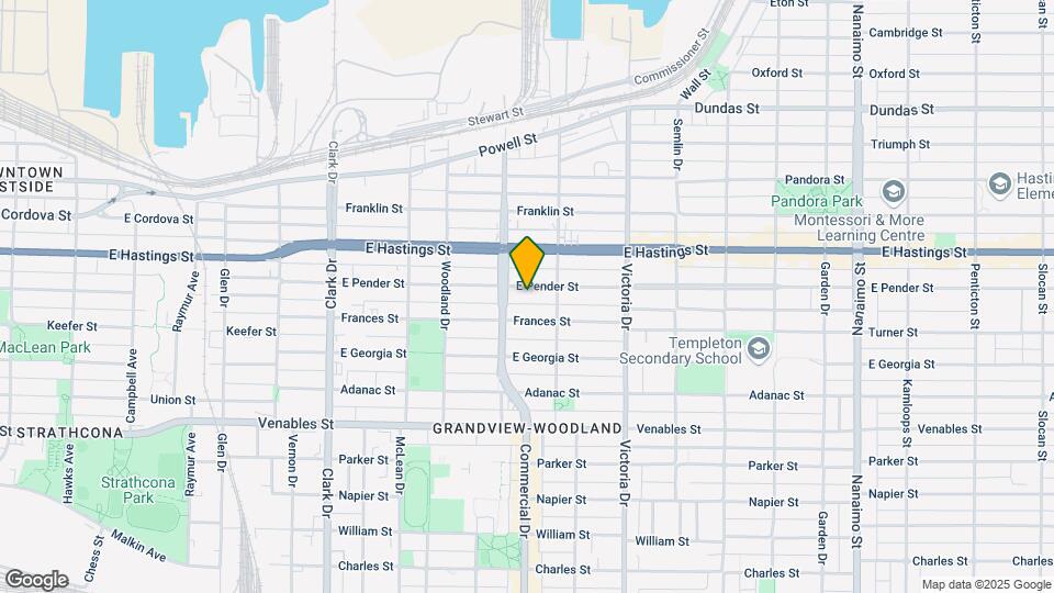 1730 E Pender St Map and Location Details
