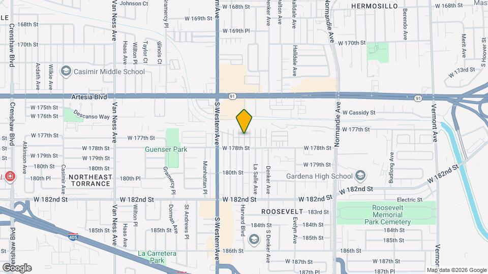 17700 S Western Ave Map and Location Details