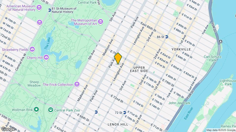 117 E 77th St Mapa y Detalles de la Ubicación