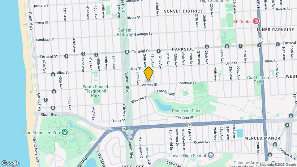 2238 Vicente St Mapa y Detalles de la Ubicación