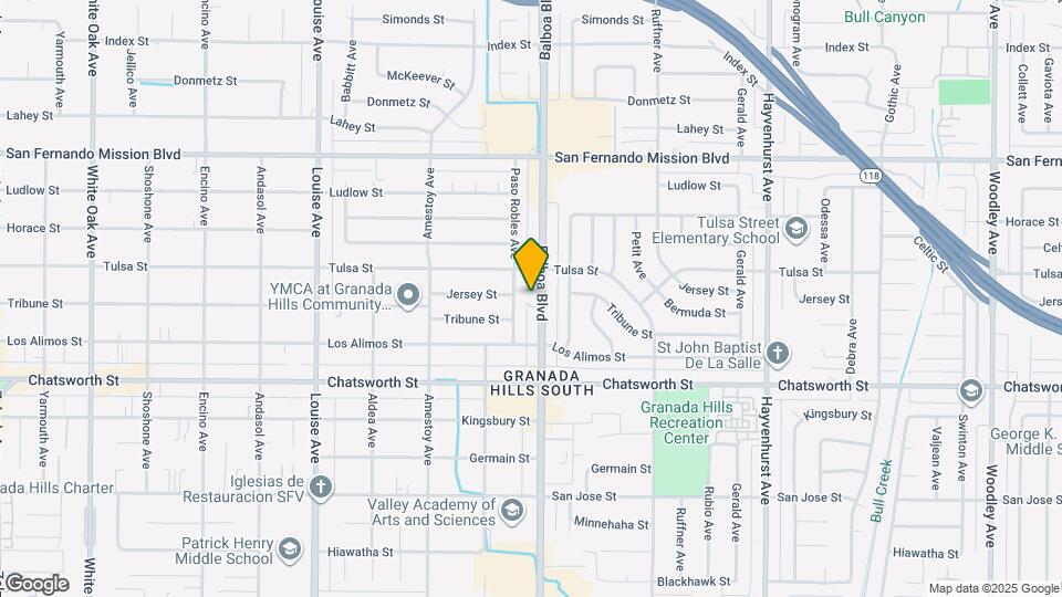 10847 Balboa Blvd Map and Location Details