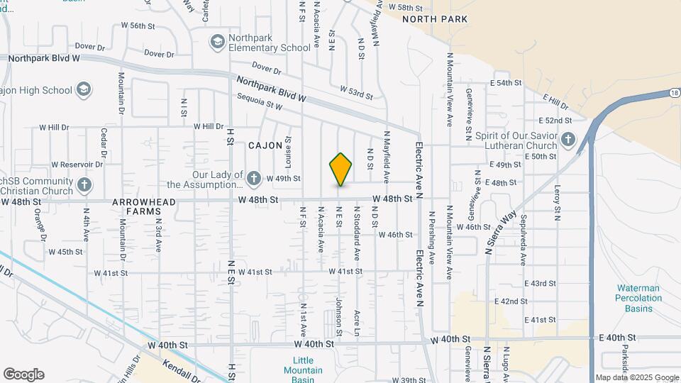 4837 N E St Map and Location Details