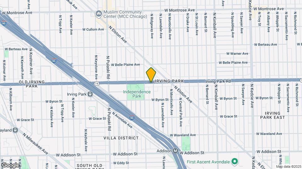 3741 W Irving Park Rd Map and Location Details