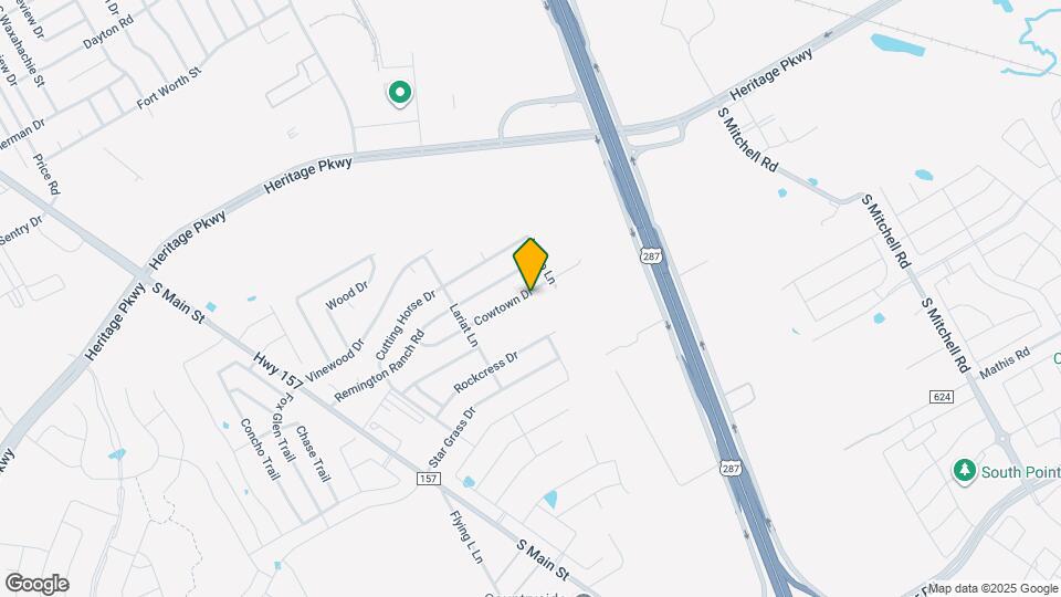 1608 Cowtown Dr Mapa y Detalles de la Ubicación