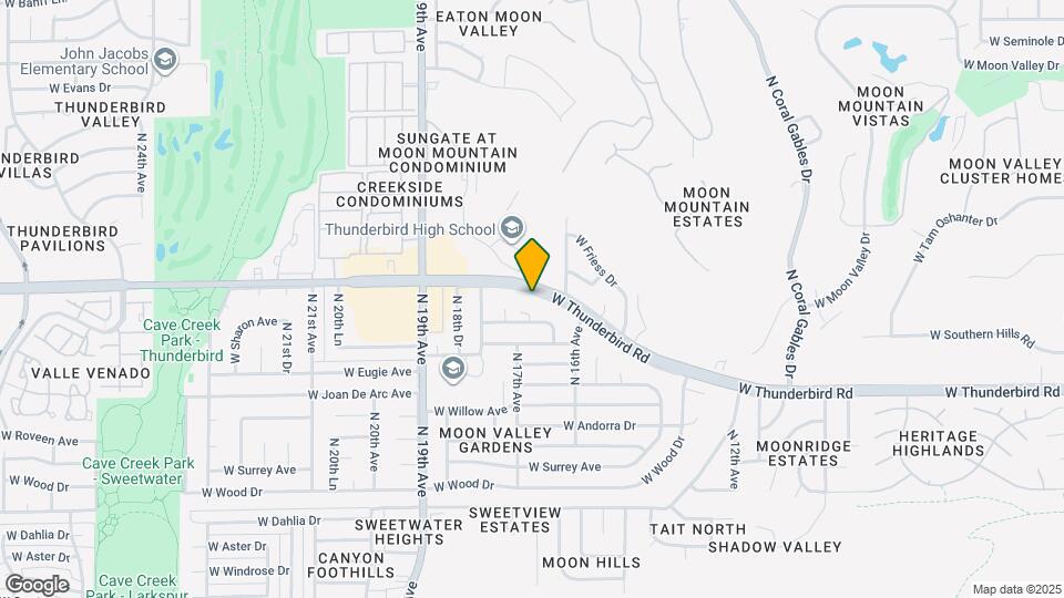 1645 W Thunderbird Rd Map and Location Details