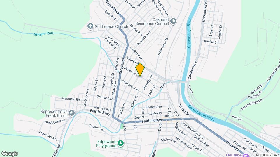 280 Garfield St Map and Location Details