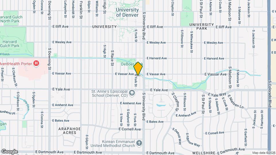 2620 S York St Map and Location Details