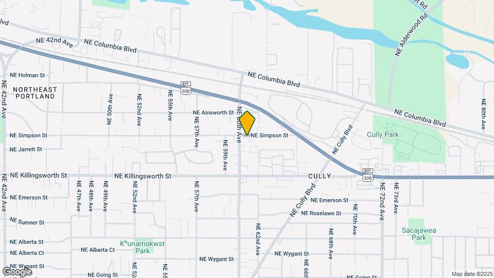 6022 NE Simpson St Map and Location Details