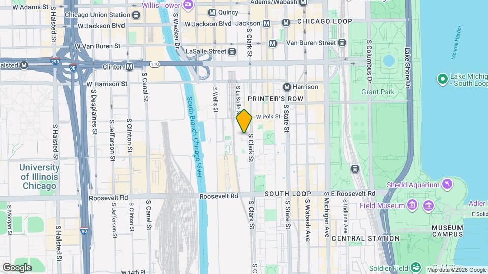 880 S Clark St Map and Location Details