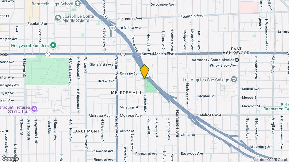 947 N Hobart Blvd Map and Location Details