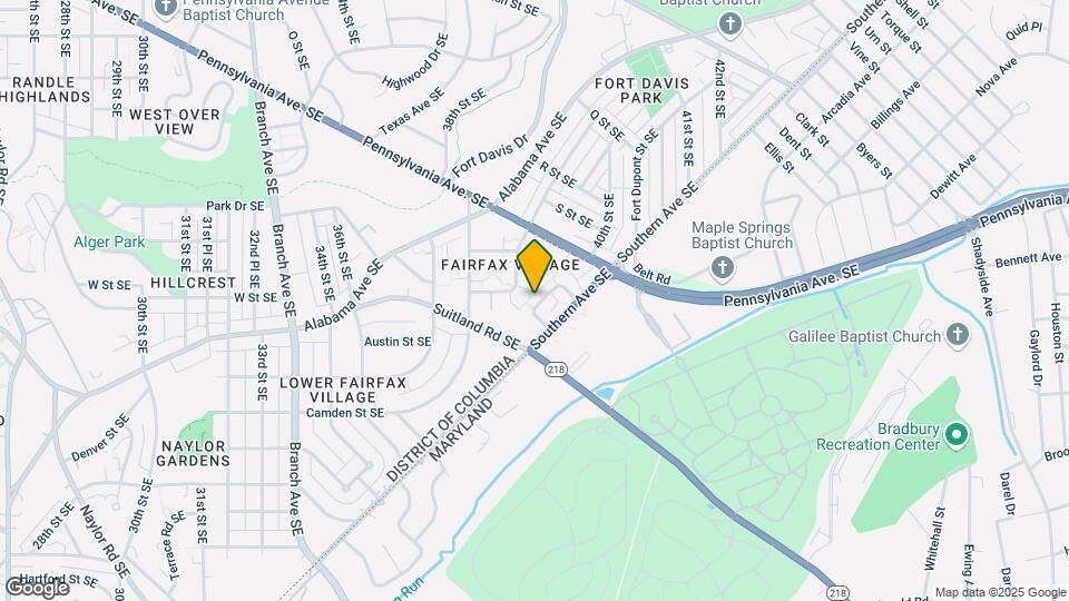 2125 Suitland Terrace SE Mapa y Detalles de la Ubicación