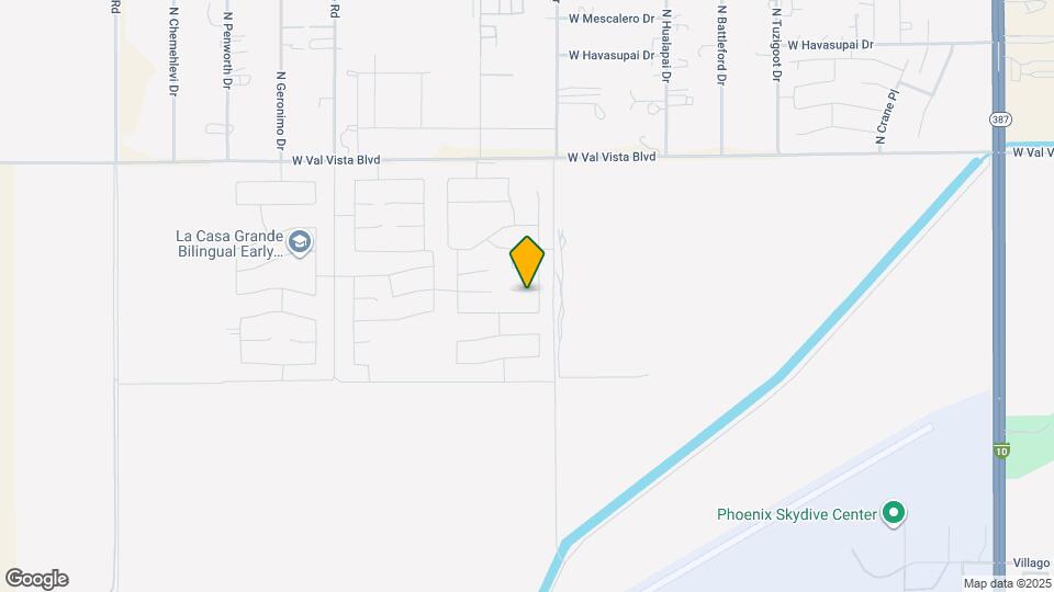 1025 W Castle Ct Map and Location Details