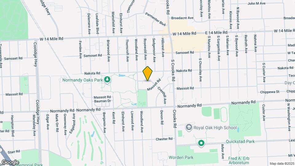 1929 Cresthill Ave Map and Location Details