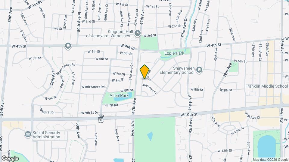 4620 W 5th St Map and Location Details