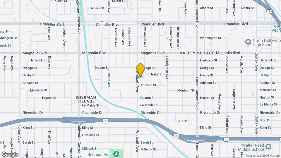 5014 Whitsett Ave Map and Location Details
