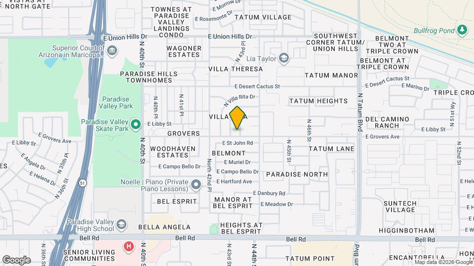 17802 N 43rd Way Map and Location Details