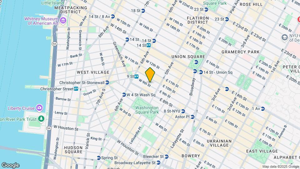 15 W 9th St Mapa y Detalles de la Ubicación