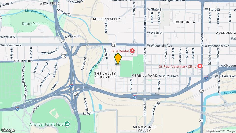 454 N 39th St Map and Location Details