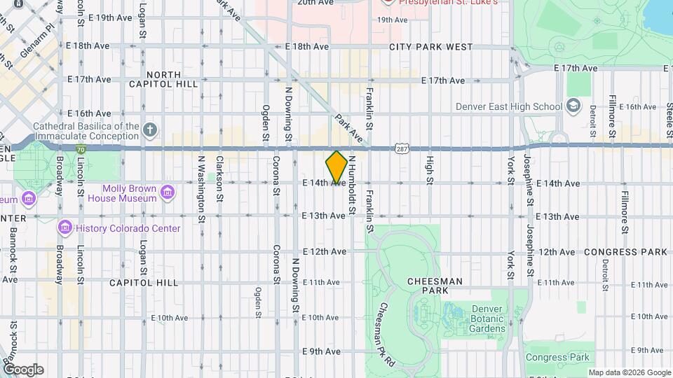 1362 Lafayette St Map and Location Details