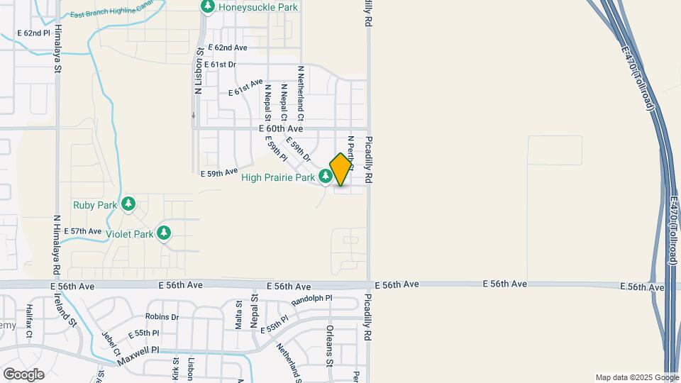 21546 E 59th Pl Map and Location Details