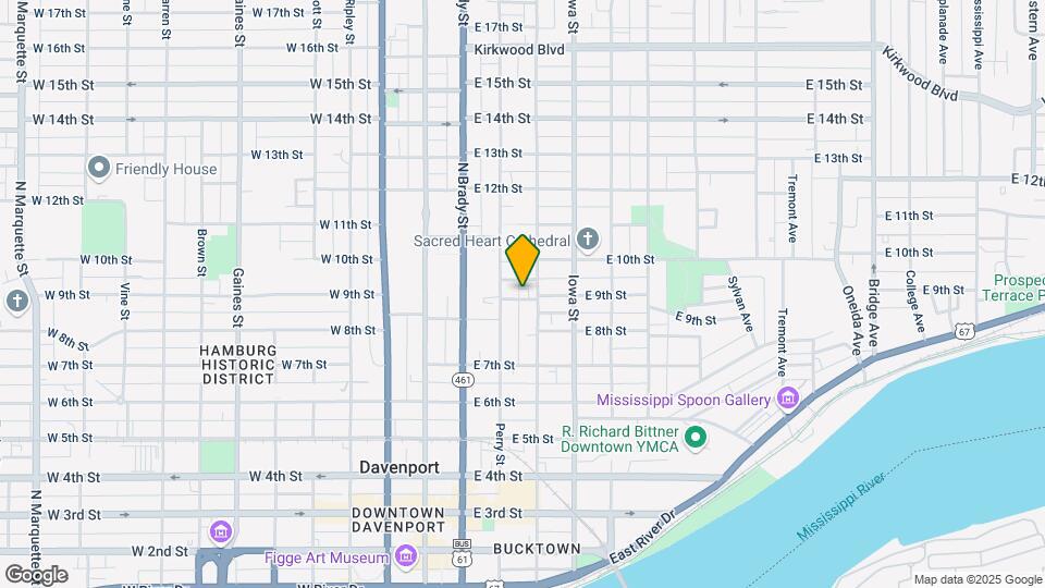 218 E 9th St Map and Location Details