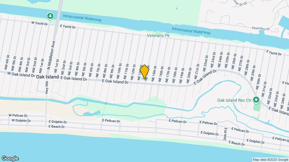 1308 E Oak Island Dr Map and Location Details