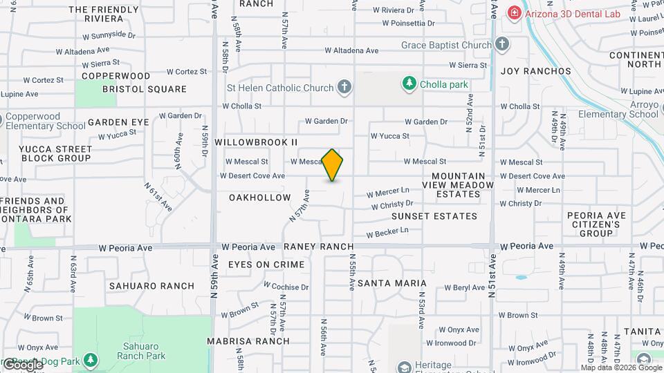 5584 W Mercer Ln Map and Location Details