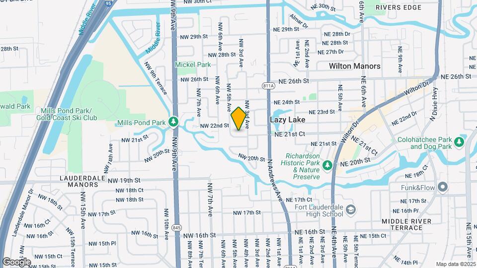 401 NW 21st Ct Map and Location Details