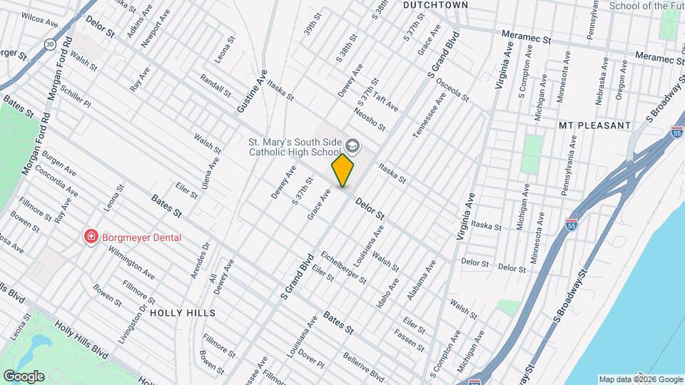 3612 Delor St Map and Location Details