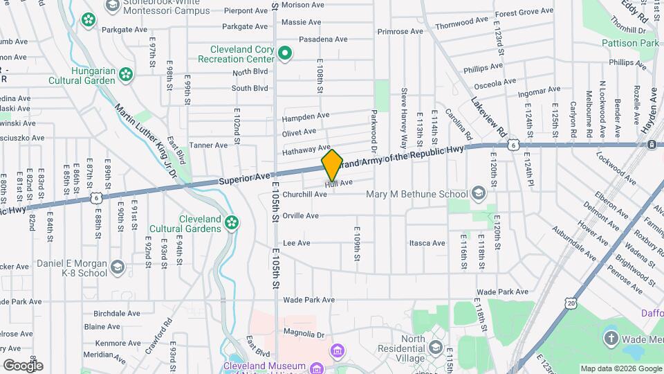 10748 Hull Ave Map and Location Details