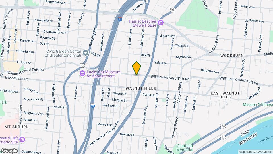 825 William Howard Taft Rd Map and Location Details