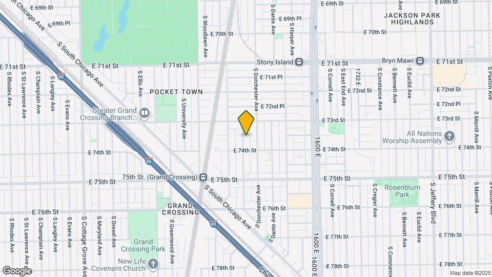 7335 S Kenwood Ave Map and Location Details