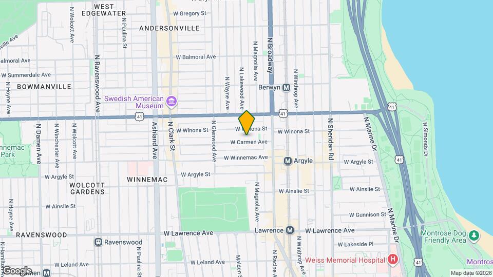 1252 W Carmen Ave, Unit G Map and Location Details