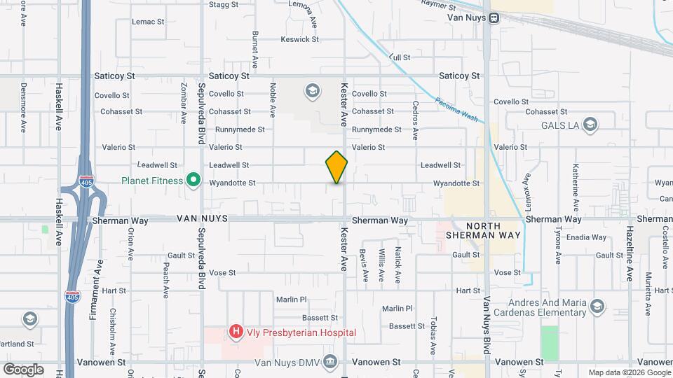 14912 Wyandotte St Apartments Map and Location Details