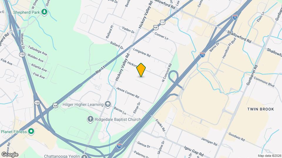 6911 Hickory View Ln Map and Location Details