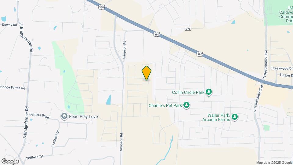 1037 Raintree Rd Map and Location Details