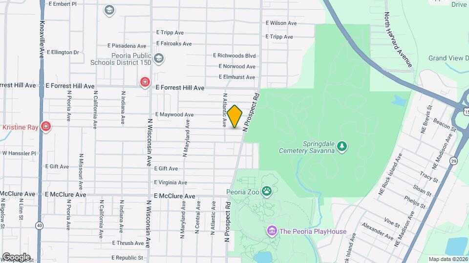 1214 E Corrington Ave Map and Location Details